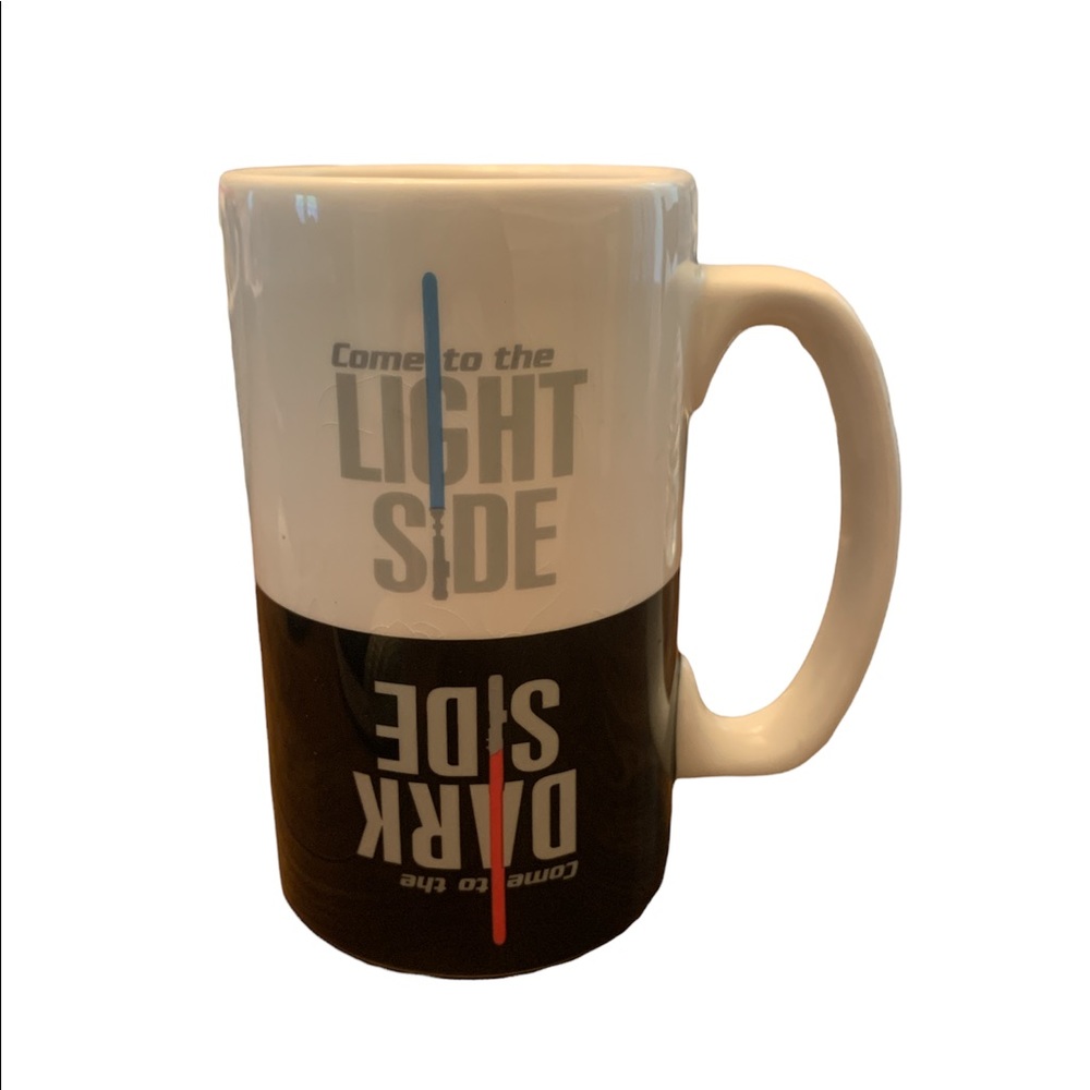 STAR WARS Lucasfilm Light Side Dark Side Double Sided Flip Coffee Mug Cup 2012